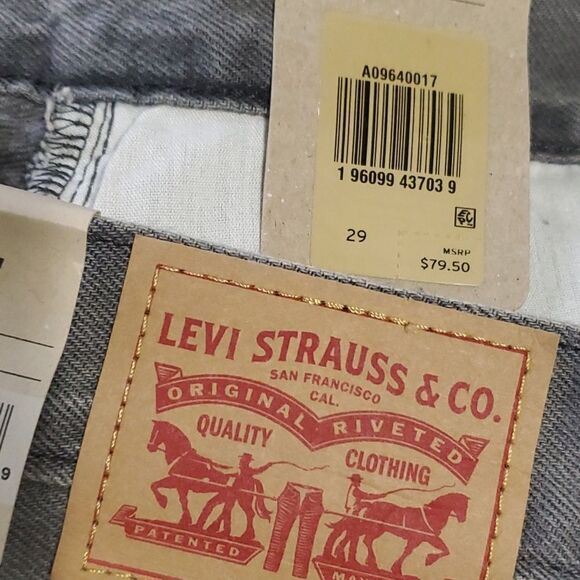 Levi’s low pro straight size 29 grey 100% cotton Nwt New $80 Msrp Retail - Picture 11 of 15